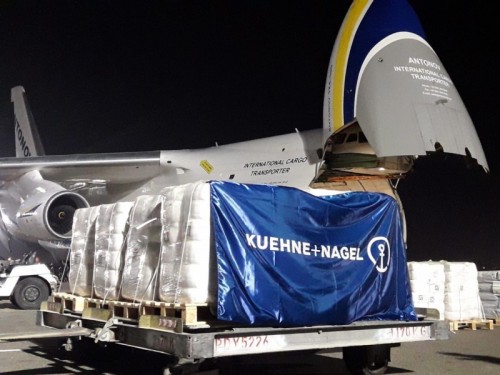 Kuehne+Nagel închiriază un charter Antonov pentru a trimite 111 tone de mărfuri ale UNICEF în Ucraina